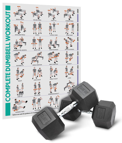 Hex Dumbbell Set - 22.5kgs