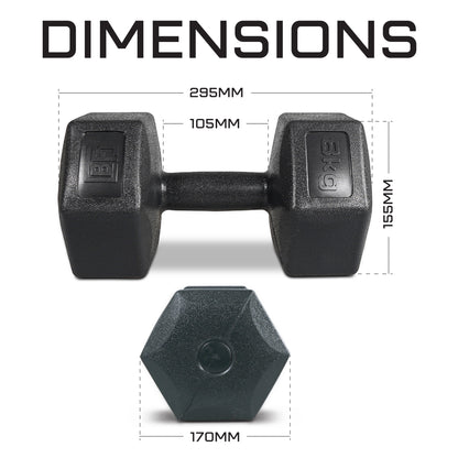 Bestfor 8kg Vinyl Coated Dumbbell (Pair)