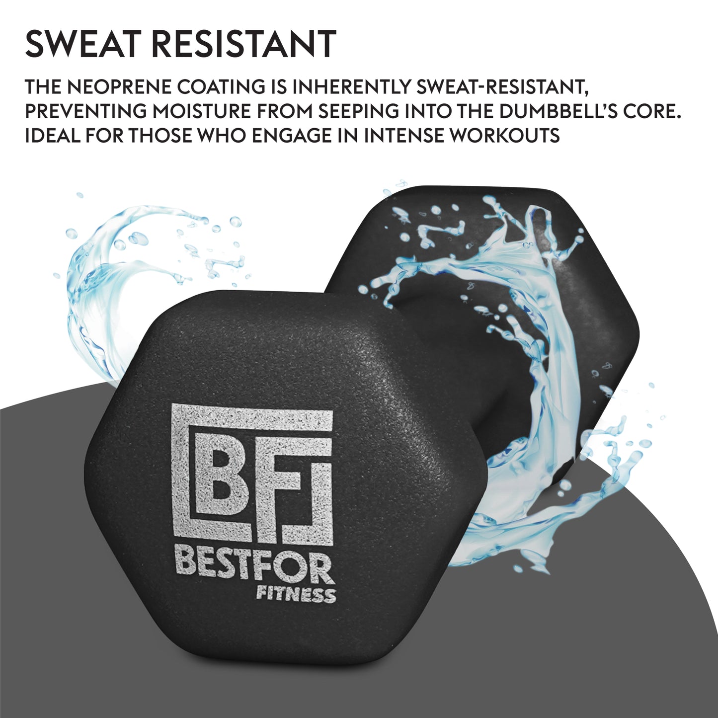 Bestfor 2kg Hex Neoprene Dumbbell Set (Pair)