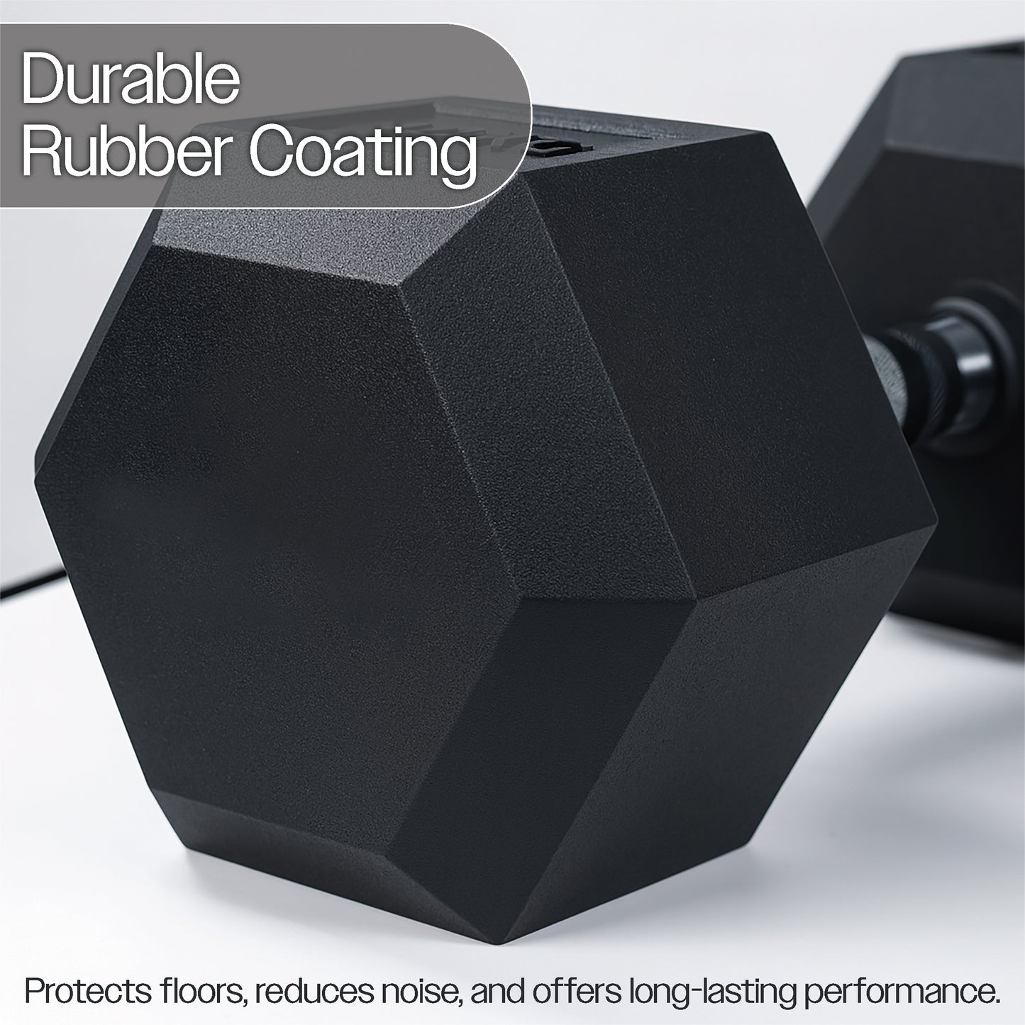 Hex Dumbbell Set (2.5kg–25kg) – Anti-Roll Rubber Coated Home Gym Weights