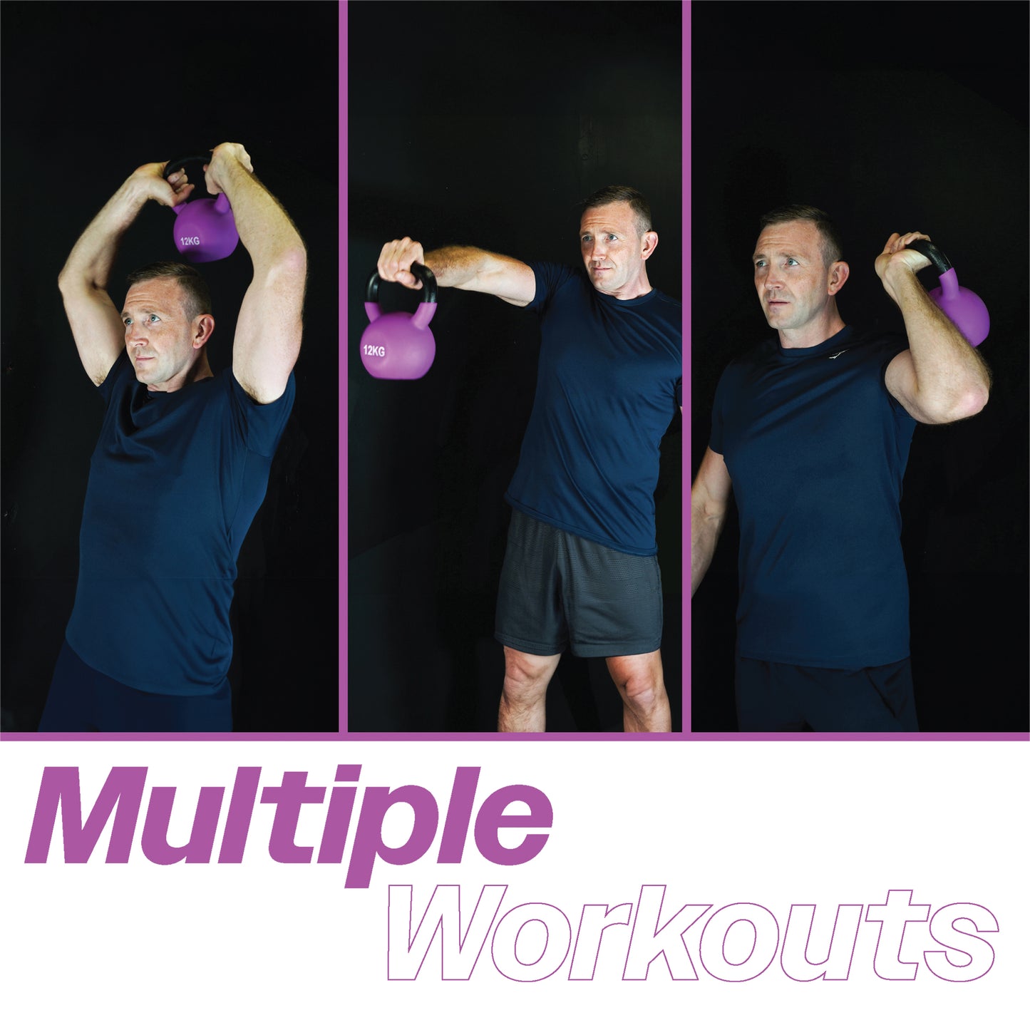 Neoprene Kettlebell 12kg – Durable Cast Iron Weight for Home Gym, Strength Training & Full Body Workouts