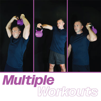 Neoprene Kettlebell 12kg – Durable Cast Iron Weight for Home Gym, Strength Training & Full Body Workouts