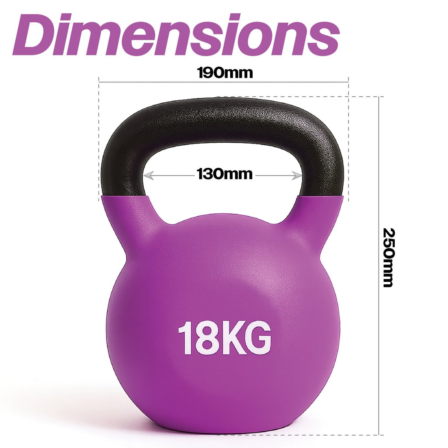 Neoprene Kettlebell - 18kgs