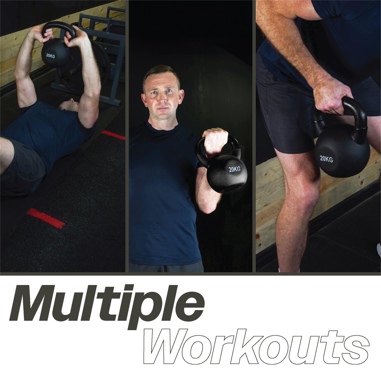 Neoprene Kettlebell 20kg – Heavy‑Duty Cast Iron Weight for Home Gym Strength & Conditioning