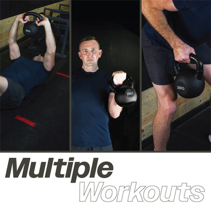 Neoprene Kettlebell 20kg – Heavy‑Duty Cast Iron Weight for Home Gym Strength & Conditioning