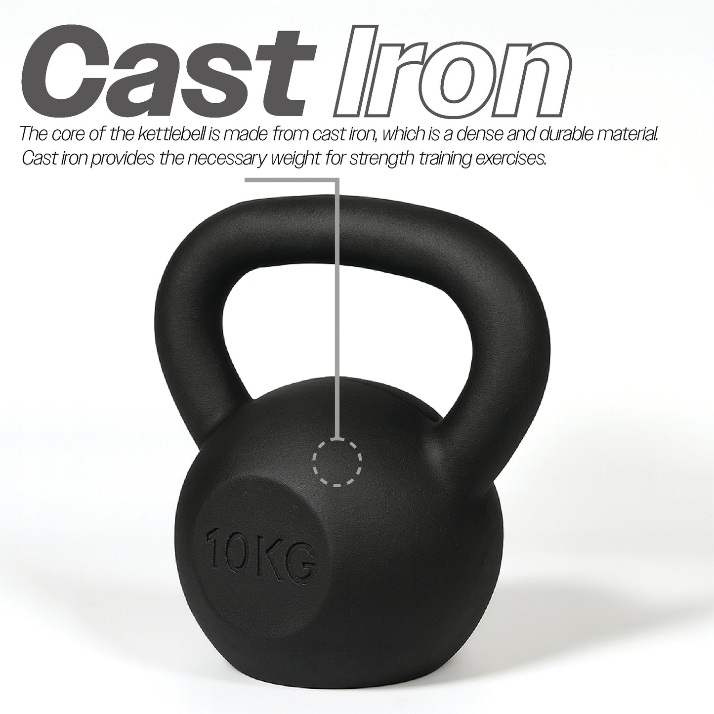 Cast Iron Kettlebell - 10kgs