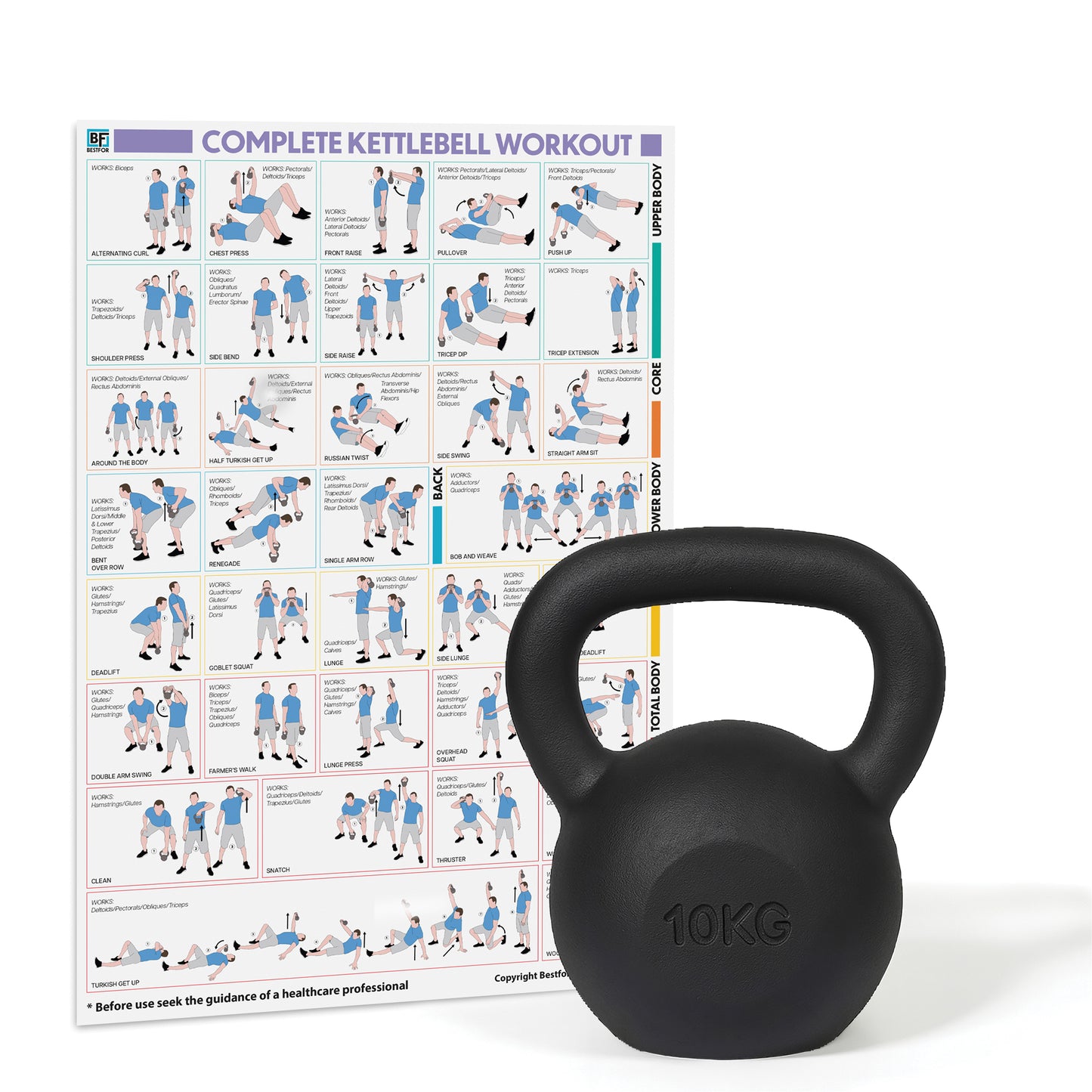 Cast Iron Kettlebell - 10kgs