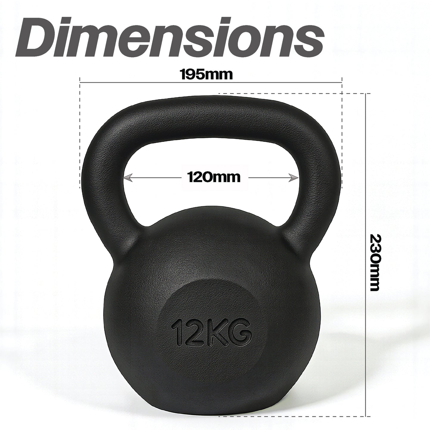 Cast Iron Kettlebell - 12kgs