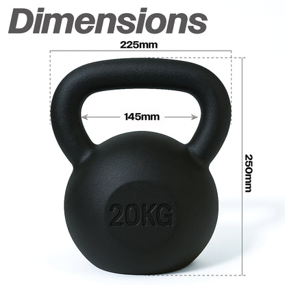 Bestfor 20kg Cast Iron Kettlebell – Heavy Duty Strength Training Weight
