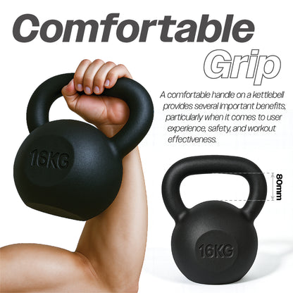 Bestfor 20kg Cast Iron Kettlebell – Heavy Duty Strength Training Weight