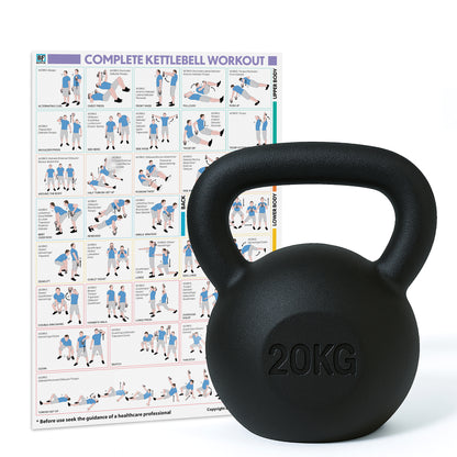 Bestfor 20kg Cast Iron Kettlebell – Heavy Duty Strength Training Weight