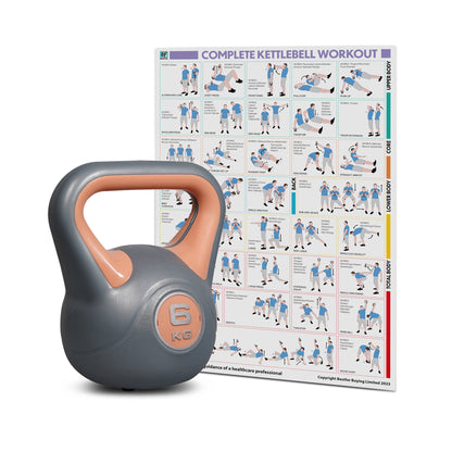 Bestfor Vinyl Coated Two Tone Kettlebell (6kg)
