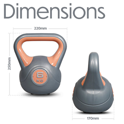 Bestfor Vinyl Coated Two Tone Kettlebell (6kg)