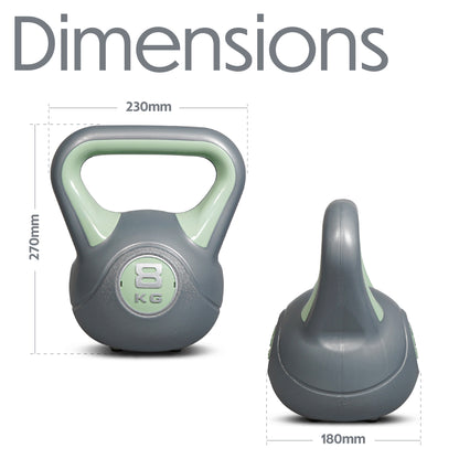 Bestfor Vinyl Coated Two Tone Kettlebell (8kg)