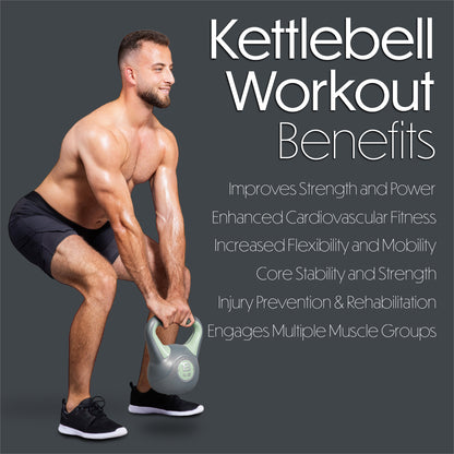 Bestfor Vinyl Coated Two Tone Kettlebell (8kg)