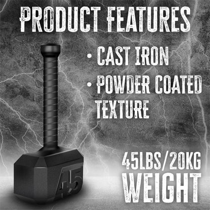 Bestfor Cast Iron Kettlebell – Hammer Strength Training Weight for Home Gym (15lb–70lb)
