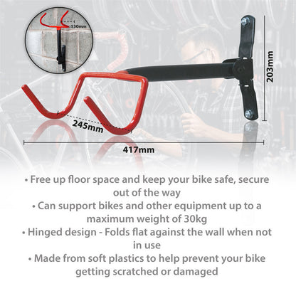 Wall Mounting Fold Away Bicycle Hanger