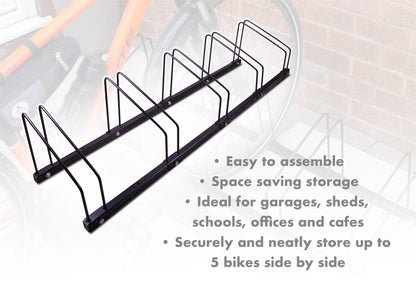 Free Standing 5 Rack Bicycle Stand
