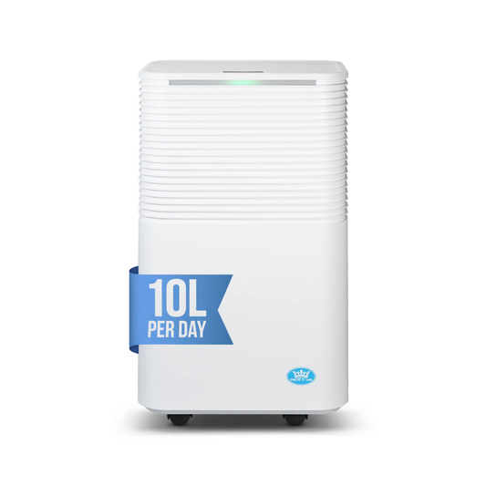 Prem-I-Air 10L/Day Compact Dehumidifier with Smart Humidity Indicator Light, Auto Shut-Off & Humidity Control for Home & Office