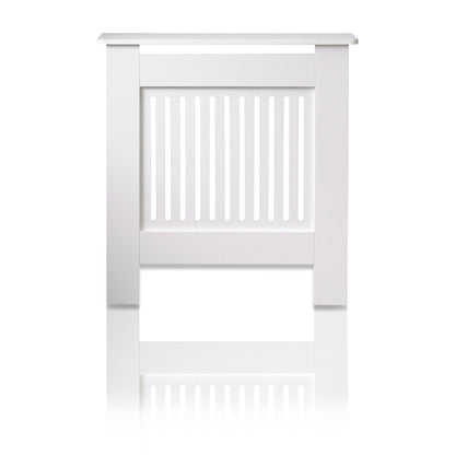 MDF Radiator Cover Vertical Vents, Small - White