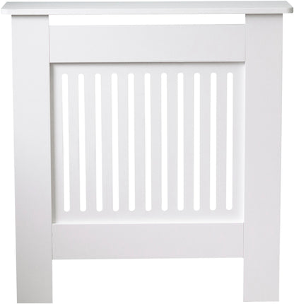 MDF Radiator Cover Vertical Vents, Small - White
