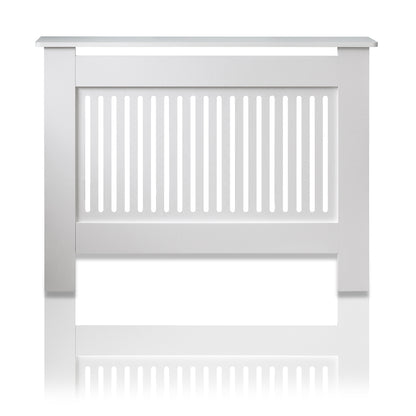MDF Radiator Cover Vertical Vents, Medium - White