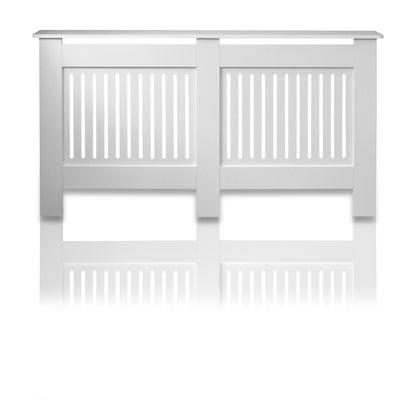 MDF Radiator Cover Vertical Vents, Large - White