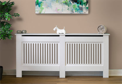 MDF Radiator Cover Vertical Vents, X.Large - White
