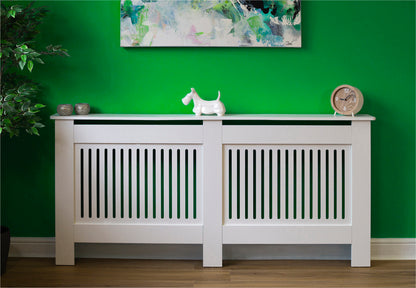 MDF Radiator Cover Vertical Vents, X.Large - White