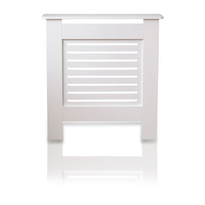 MDF Radiator Cover Horizontal Vents, Small - White
