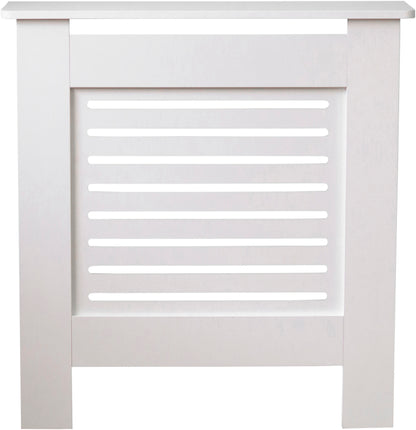 MDF Radiator Cover Horizontal Vents, Small - White