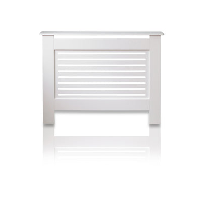 MDF Radiator Cover Horizontal Vents, Medium - White