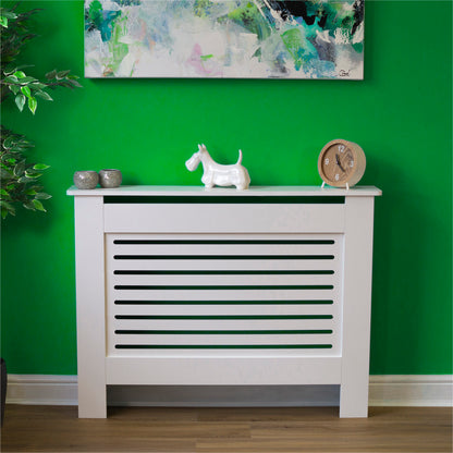 MDF Radiator Cover Horizontal Vents, Medium - White