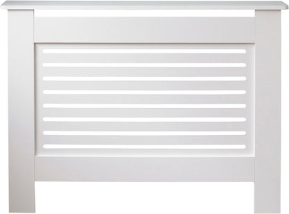 MDF Radiator Cover Horizontal Vents, Medium - White