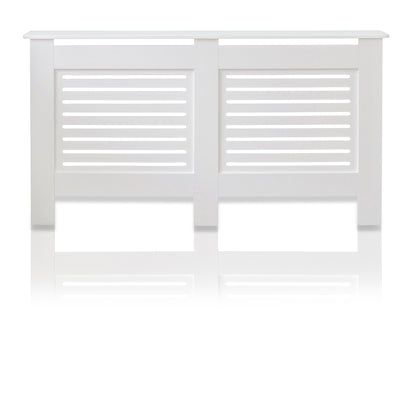 MDF Radiator Cover Horizontal Vents, Large - White