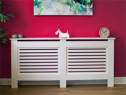MDF Radiator Cover Horizontal Vents, X.Large - White