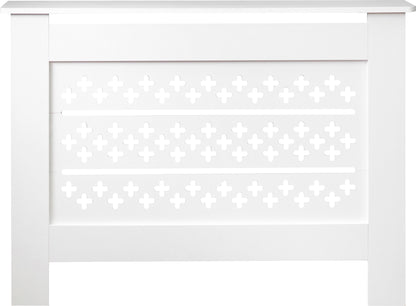 MDF Radiator Cover Cross Vents, Medium - White