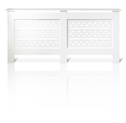 MDF Radiator Cover Cross Vents, X.Large - White