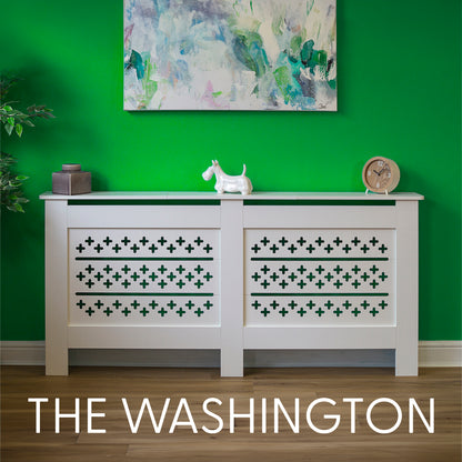 MDF Radiator Cover Cross Vents, X.Large - White