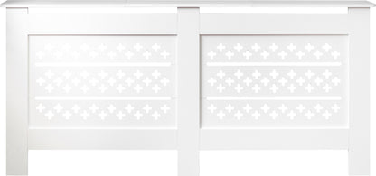 MDF Radiator Cover Cross Vents, X.Large - White