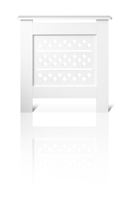 MDF Radiator Cover Rhombic Vents, Small - White