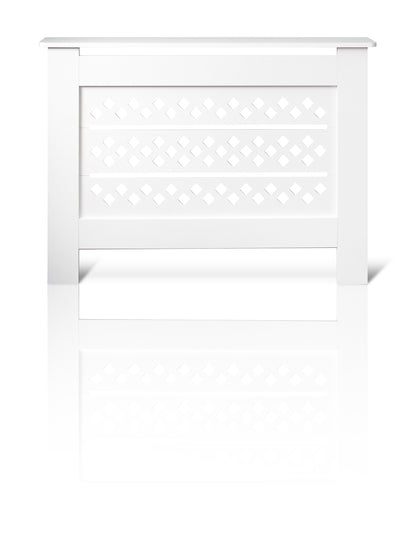 MDF Radiator Cover Rhombic Vents, Medium - White