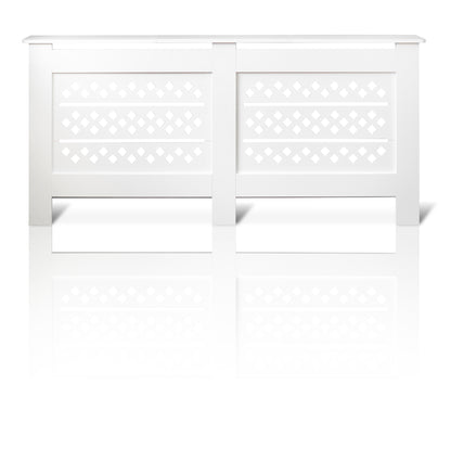 MDF Radiator Cover Rhombic Vents, X.Large - White