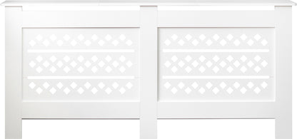 MDF Radiator Cover Rhombic Vents, X.Large - White
