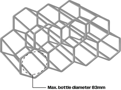 Metal 7 Bottle Honeycomb Wine Rack