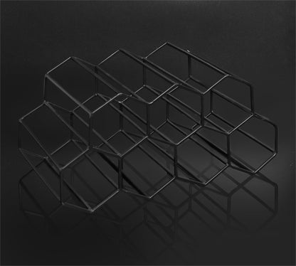 Metal 7 Bottle Honeycomb Wine Rack