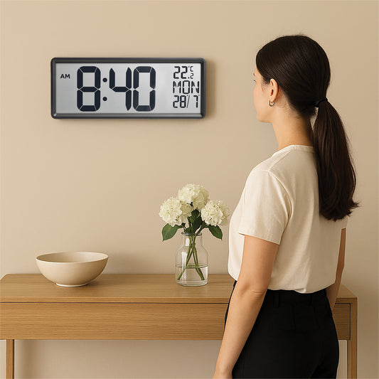 Large Digit Alarm Clock (Black)