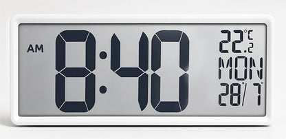 Large Digit Alarm Clock (White)