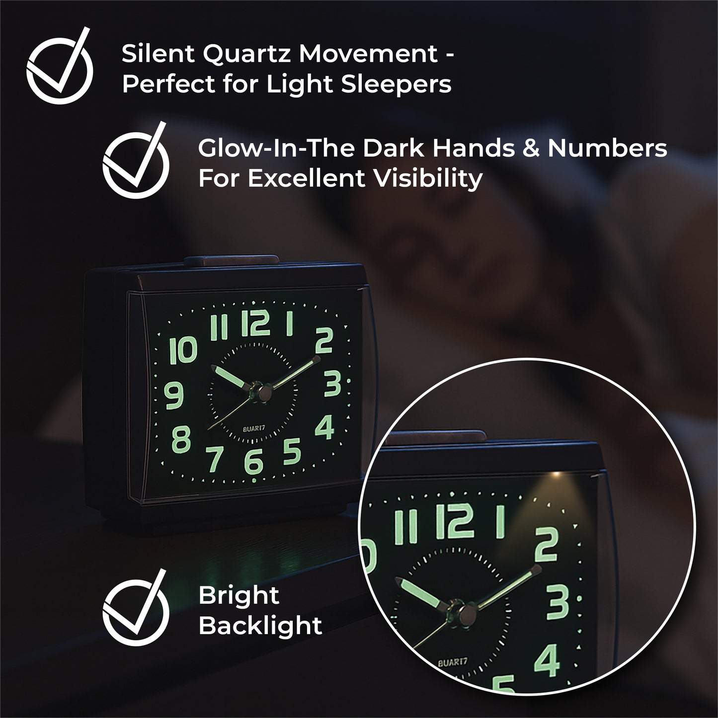 Bestfor Glow-in-the-Dark Alarm Clock