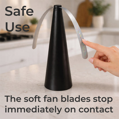 Fly Repellent Table Fans Set of 2 | Battery Powered Fly Deterrent for BBQs & Outdoor Dining